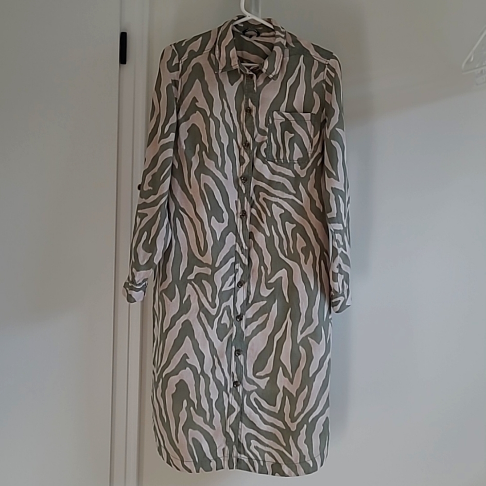 Olsen Women Dress US XS 100% Linen